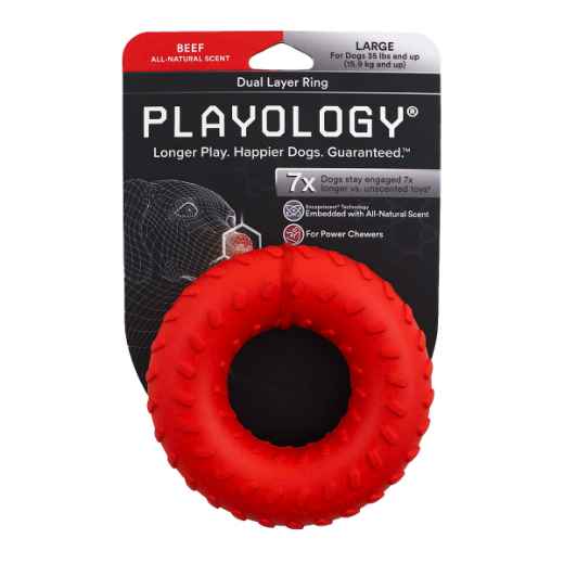 Picture of TOY DOG PLAYOLOGY Dual Layer Ring Beef Flavor - Large