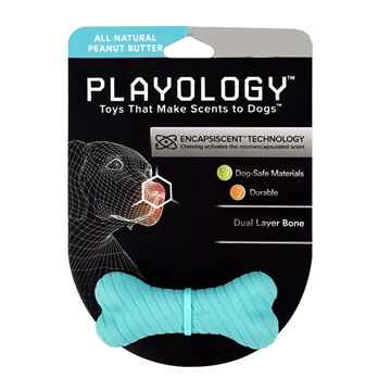 Picture of TOY DOG PLAYOLOGY DUAL LAYER BONE Peanut Butter Flavor - Large