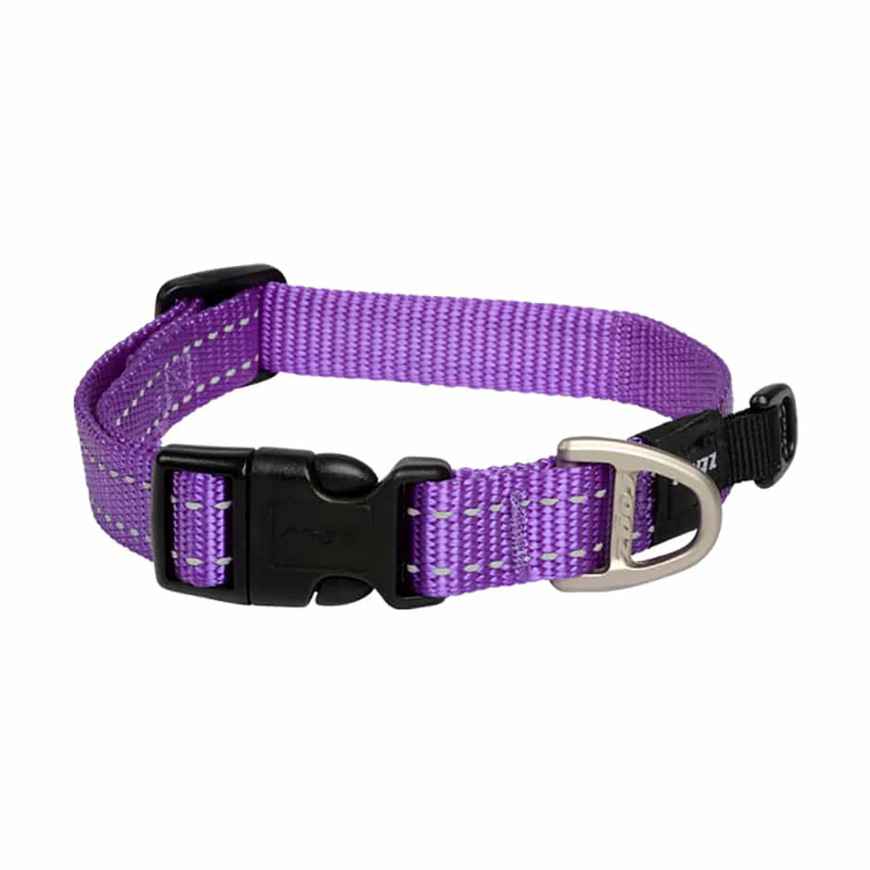 Picture of COLLAR CANINE ROGZ UTILITY FIREFLY Purple - 3/8in x 6-8.5in