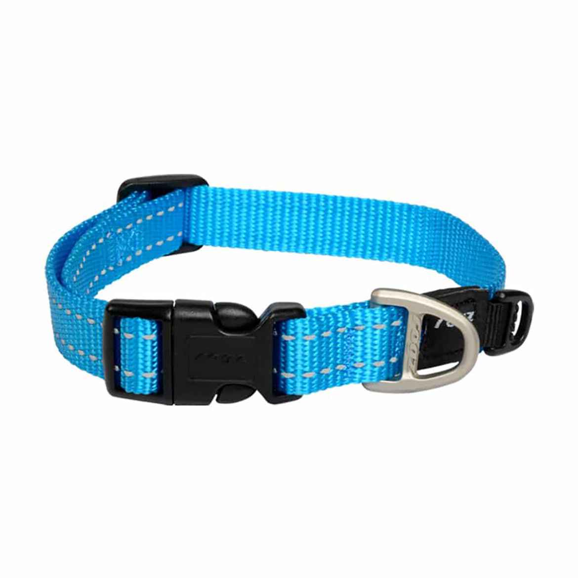 Picture of COLLAR CANINE ROGZ UTILITY FIREFLY Turquoise - 3/8in x 6-8.5in