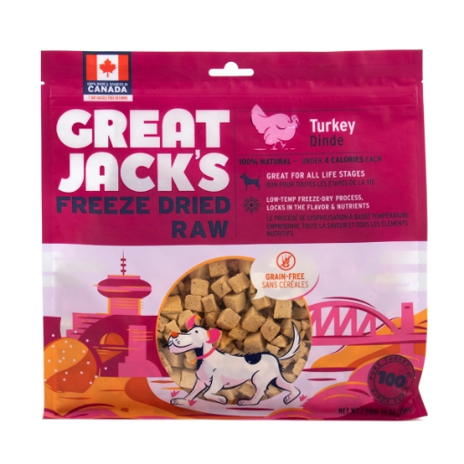 Picture of TREAT GREAT JACKS FREEZE DRIED RAW Turkey - 396g / 14oz(so)