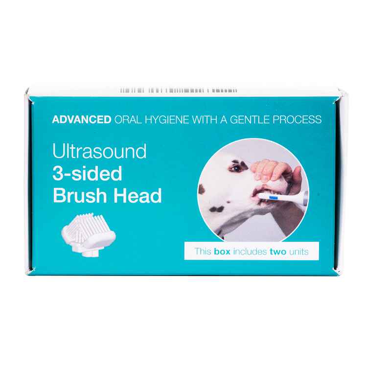 Picture of MIRA PET ULTRASOUND TOOTH BRUSH 3 sided Brush Head- 2/pk