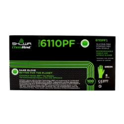 Picture of GLOVES EXAM SHOWA NITRILE BIODEGRADABLE GREEN SMALL - 100s(SU30)