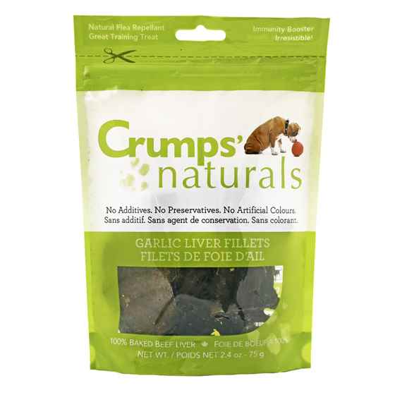 Picture of CRUMPS NATURALS GARLIC LIVER FILLET TREATS - 2.4oz/75g(so)