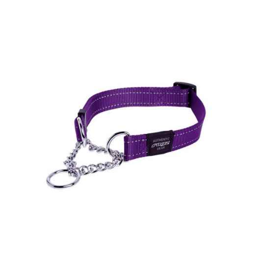 Picture of COLLAR CANINE ROGZ LUMBERJACK OBEDIENCE HALF CHECK Purple - 1in x 18-27.5in