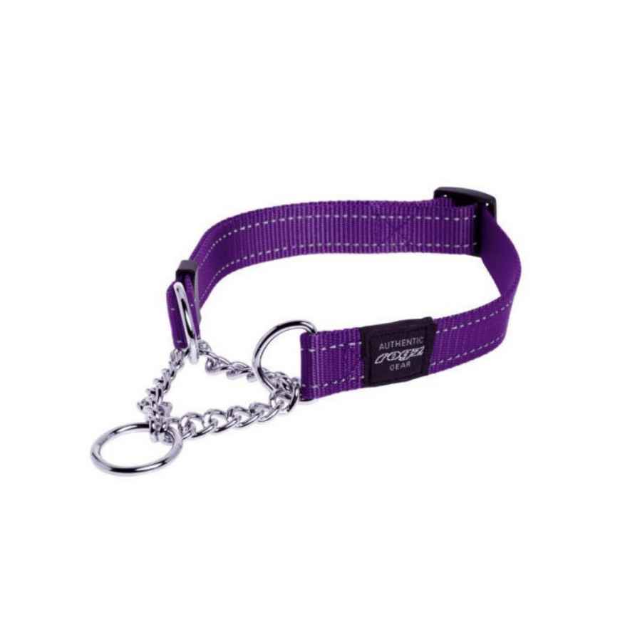 Picture of COLLAR ROGZ LUMBERJACK OBEDIENCE HALF CHECK Purple - 1in x 18-27.5in