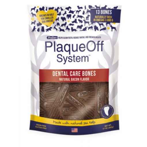 Picture of TREAT PLAQUEOFF DENTAL BONES Natural Bacon - 17oz / 482g