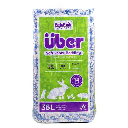 Picture of PREMIER PET UBER CONFETTI SOFT PAPER BEDDING White/Blue - 36L expanded