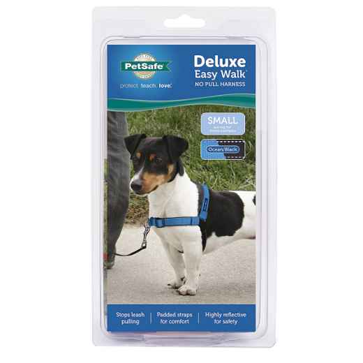 Picture of HARNESS CANINE EASY WALK DELUXE NO PULL Ocean Blue - Small