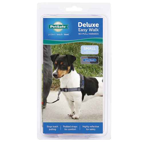 Picture of HARNESS CANINE EASY WALK DELUXE NO PULL Steel Grey - Small