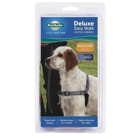 Picture of HARNESS CANINE EASY WALK DELUXE NO PULL Steel Grey - Medium