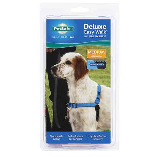 Picture of HARNESS CANINE EASY WALK DELUXE NO PULL Ocean Blue - Medium