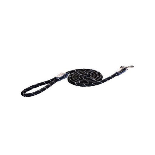 Picture of LEAD CANINE ROGZ ROPE LONG FIXED Black - 1/2in x 6ft