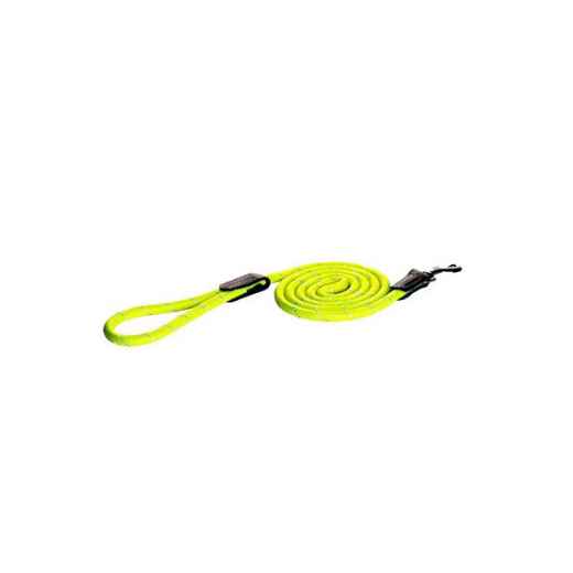 Picture of LEAD CANINE ROGZ ROPE LONG FIXED Dayglo Yellow - 1/2in x 6ft