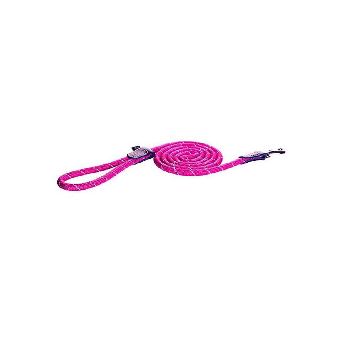 Picture of LEAD CANINE ROGZ ROPE LONG FIXED Pink - 1/2in x 6ft