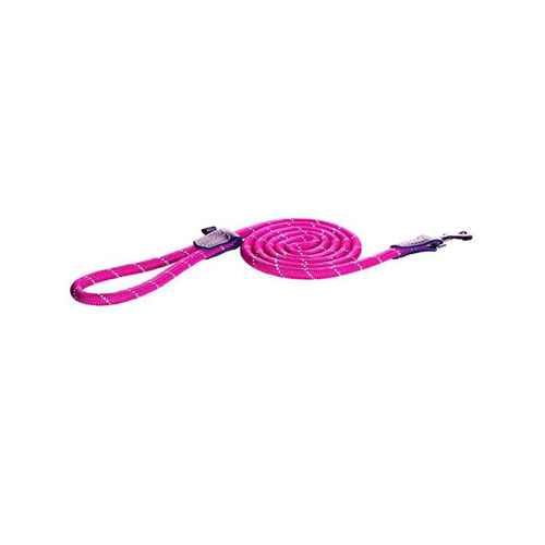 Picture of LEAD CANINE ROGZ ROPE LONG FIXED Pink - 1/2in x 6ft