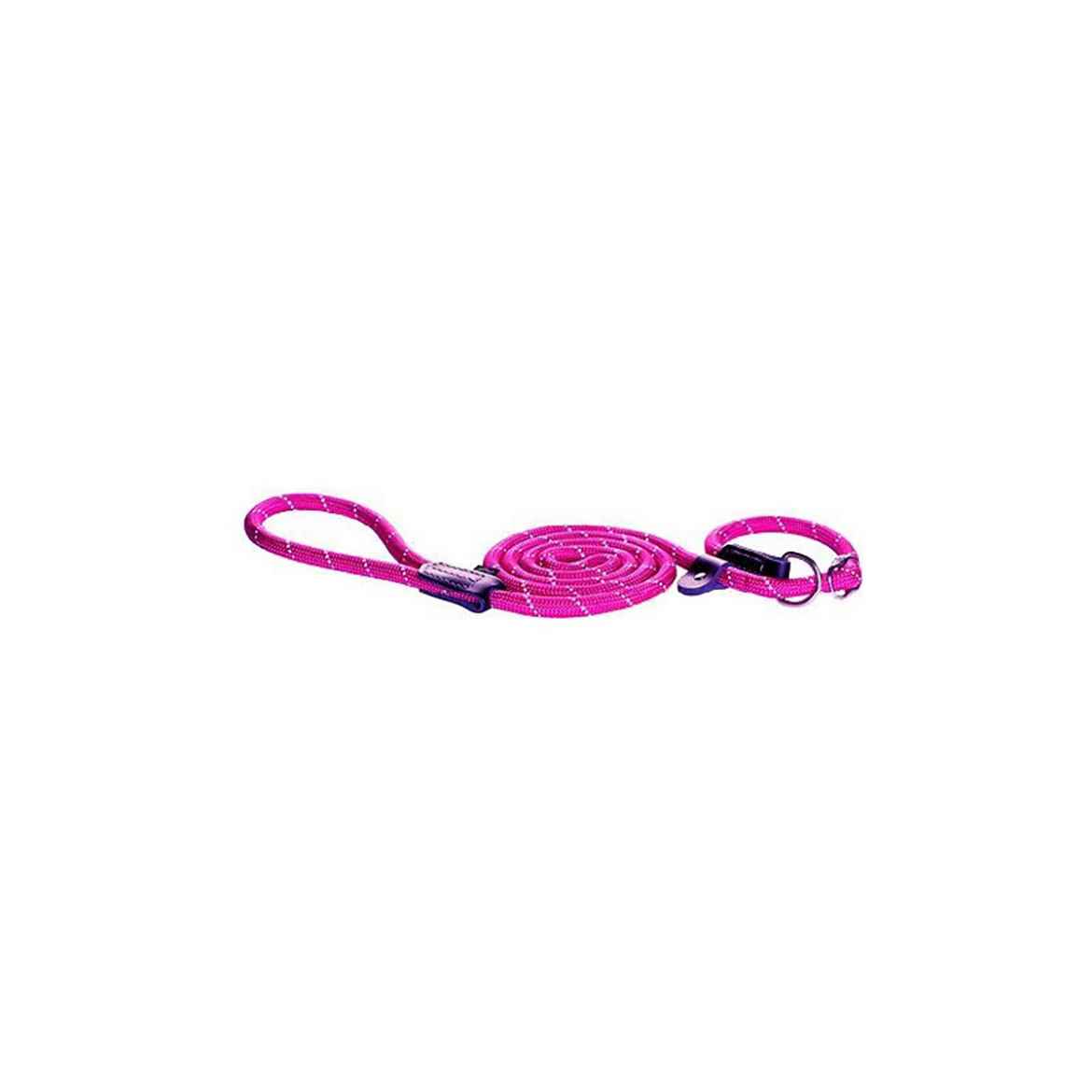 Picture of LEAD CANINE ROGZ ROPE LONG MOXON Pink - 3/8in x 6ft