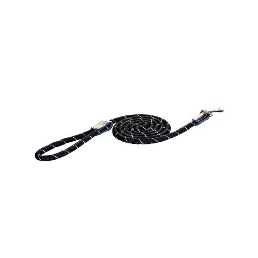 Picture of LEAD CANINE ROGZ ROPE LONG FIXED Black - 3/8in x 6ft