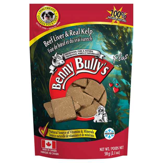 Picture of TREAT BEEF LIVER PLUS KELP Benny Bullys - 2.1oz/58g