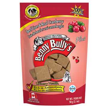 Picture of TREAT BEEF LIVER PLUS CRANBERRY Benny Bullys - 2.1oz/58g