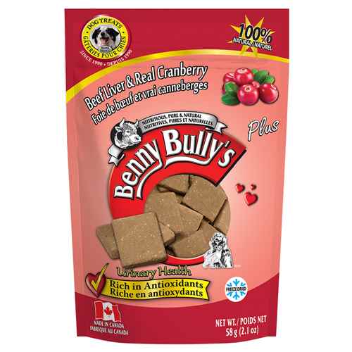 Picture of TREAT BEEF LIVER PLUS CRANBERRY Benny Bullys - 2.1oz/58g