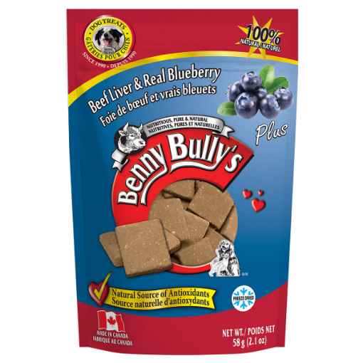 Picture of TREAT BEEF LIVER PLUS BLUEBERRY Benny Bullys - 2.1oz/58g