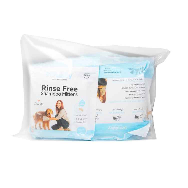 Picture of SCRUBBY RINSE FREE SHAMPOO MITTENS Bulk Pack (J1449b) - 25/pk