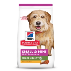 Picture of Hills Science Diet Adult 7+ Yr Senior Vitality Small Breed Chicken Dry Dog Food- 3.5lb/1.58kg