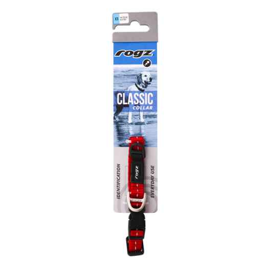 Picture of COLLAR CANINE ROGZ UTILITY FIREFLY Red - 3/8in x 6-8.5in