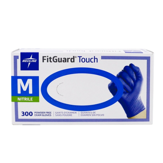 Picture of GLOVES EXAM FITGUARD NITRILE PF MEDIUM 300s x 10/case