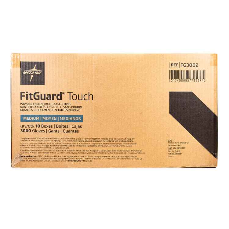 Picture of GLOVES EXAM FITGUARD NITRILE PF MEDIUM 300s x 10/case
