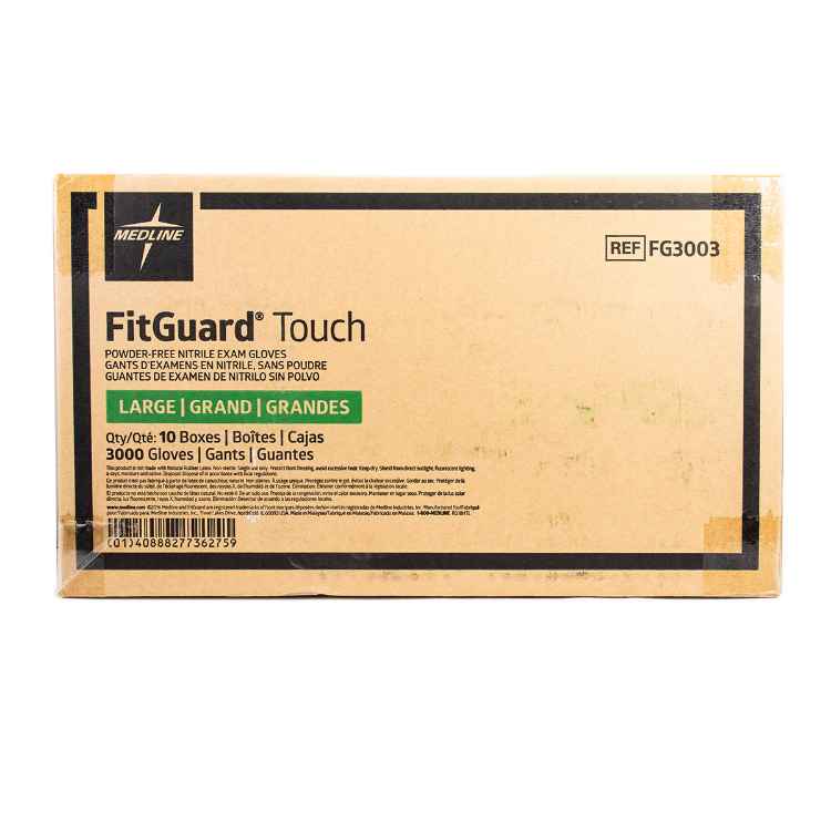 Picture of GLOVES EXAM FITGUARD NITRILE PF LARGE 300s x 10/case