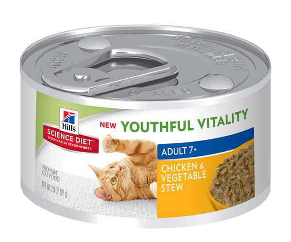 Picture of FELINE SCI DIET ADULT 7+ SENIOR VITALITY CHICK & VEG STEW - 24 x 2.9oz cans