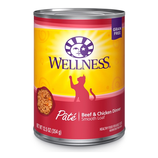 Picture of FELINE WELLNESS GF Pate Beef & Chicken Dinner - 12 x 12.5oz cans