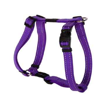 Picture of HARNESS ROGZ UTILITY "H" HARNESS NITELIFE Purple - Small(d)