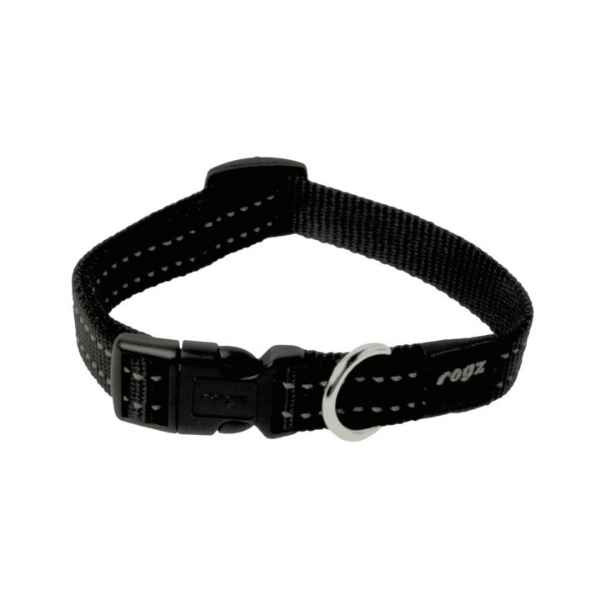 Picture of COLLAR CANINE ROGZ UTILITY SNAKE Black - 5/8in x 10-16in