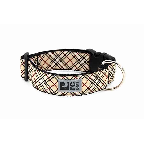 Picture of COLLAR CANINE RC CLIP WIDE Adjustable Tan Tartan - 1.5in x 12-20in