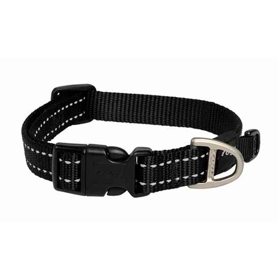 Picture of COLLAR CANINE ROGZ UTILITY LANDING STRIP Black - 1- 5/8in x 19.5-31.5in