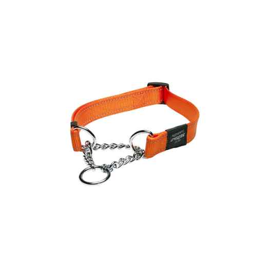 Picture of COLLAR CANINE ROGZ LUMBERJACK OBEDIENCE HALF CHECK Orange - 1in x 18-27.5in