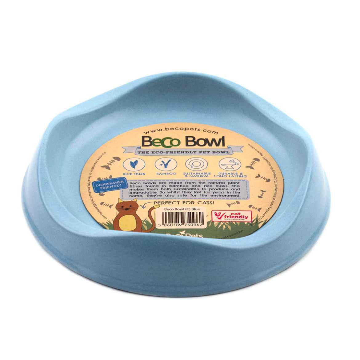 Picture of BOWL FELINE BECO BIODEGRADABLE Blue - 0.25 litre