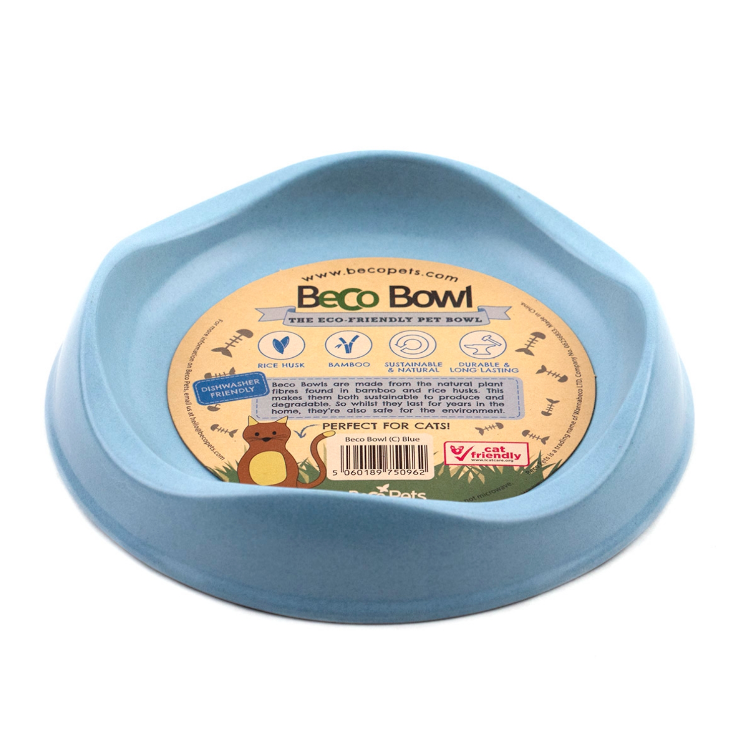 Picture of Beco Biodegradable Cat Bowl Blue - 0.25 Litre