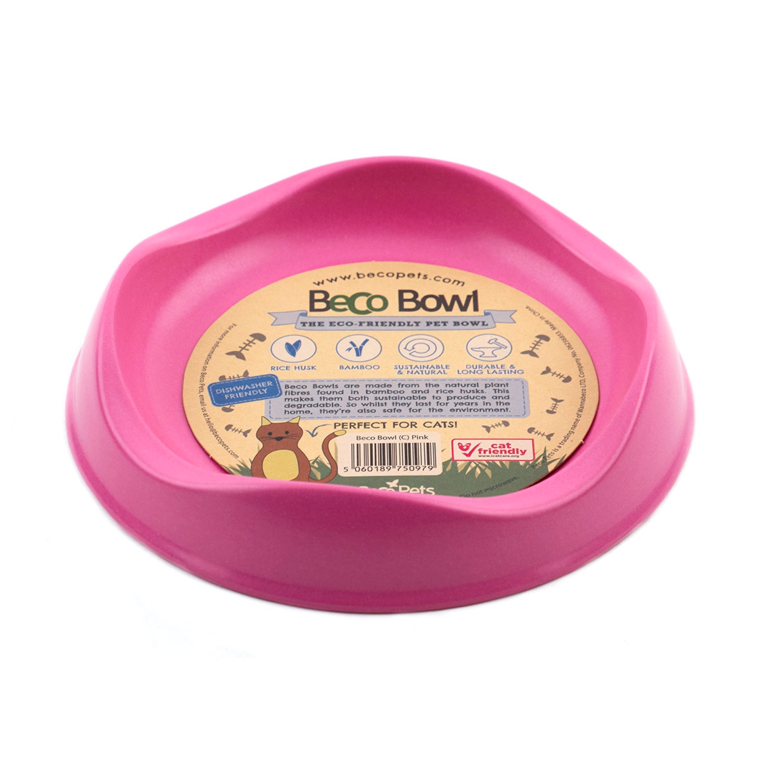 Picture of Beco Biodegradable Cat Bowl Pink - 0.25 Litre