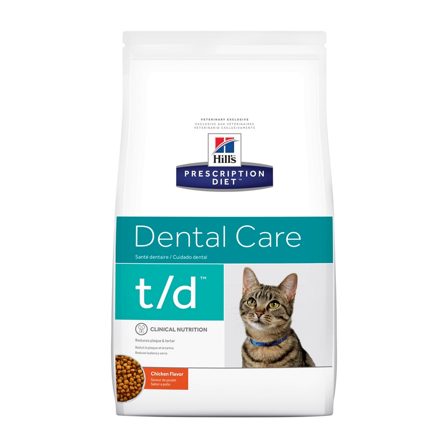 Picture of Hills Prescription Diet T/D (Dental) Dry Cat Food - 4lb/1.81kg