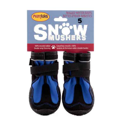 Picture of BOOTS MUTTLUK DOG SNOW MUSHERS Small/Med Blue - 2/pk