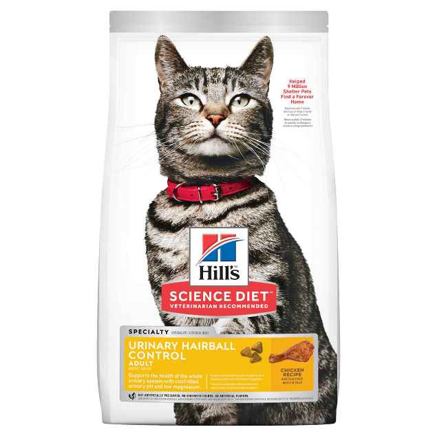 Picture of Feline Science Diet Adult Urinary & Hairball - 7lb/3.17kg