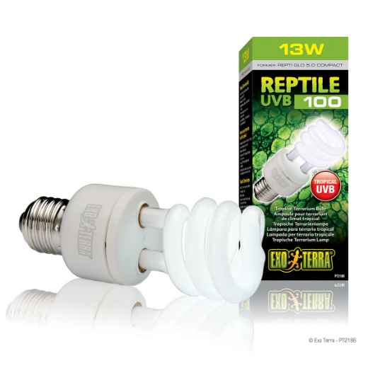 Picture of EXO TERRA REPTILE UVB 100 COMPACT TERRARIUM LAMP 13w 