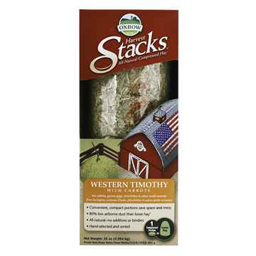 Picture of OXBOW HARVEST HAY STACKS WESTERN TIMOTHY w/ CARROT - 35oz