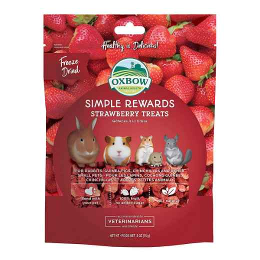 Picture of OXBOW SIMPLE REWARDS STRAWBERRY TREATS - 15g/0.5oz