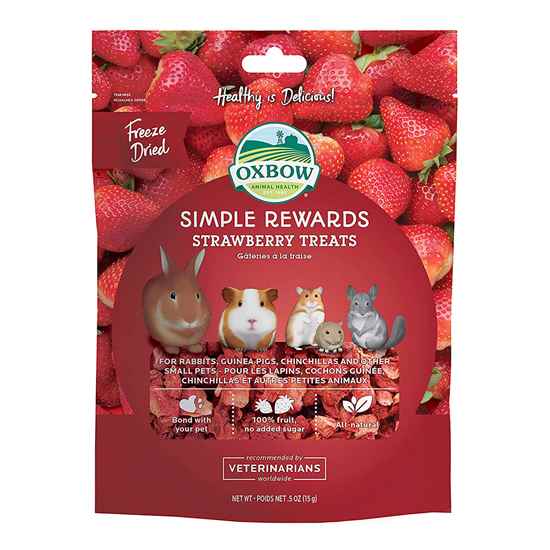 Picture of OXBOW SIMPLE REWARDS STRAWBERRY TREATS - 15g/0.5oz