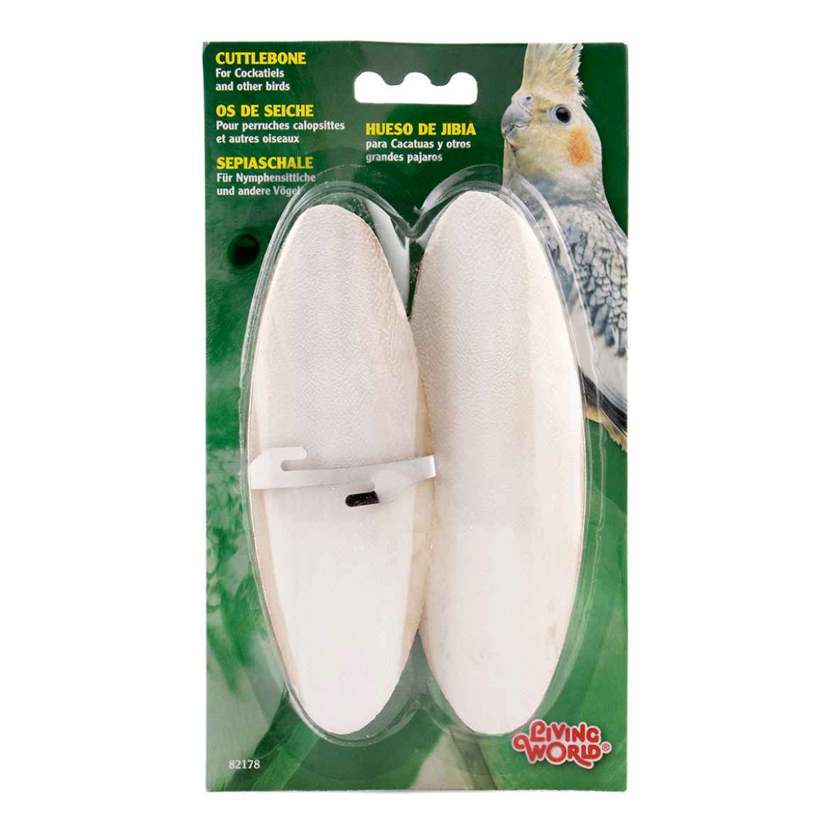 Picture of LIVING WORLD CUTTLEBONE Large with HOLDER (82178) - twin pack